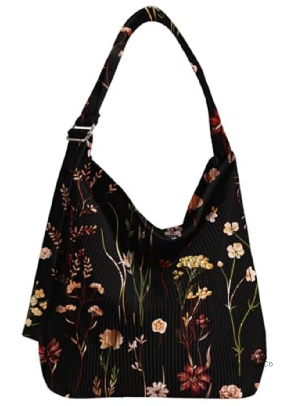 Corduroy Hobo Bag Large Zipper Tote Adjustable Strap Laptop Women Handbag